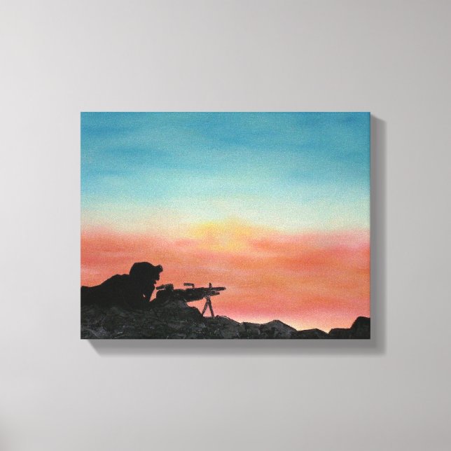 Toile Tableaux, tableau militaire "Liberté Endures" (Recto)