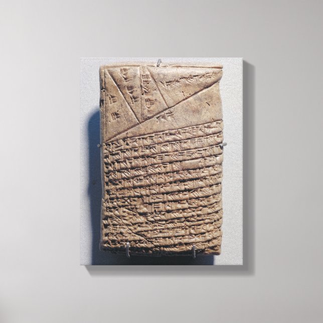 Toile Tablet avec quatorze lignes d'un texte mathématiqu (Recto)