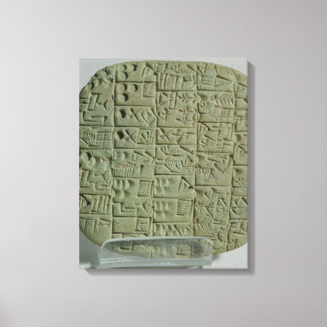 Toile Tablet avec script cuneiform (Recto)