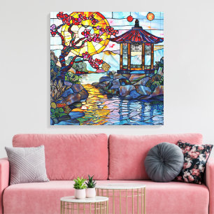 Toile Tablette d'art japonaise en verre