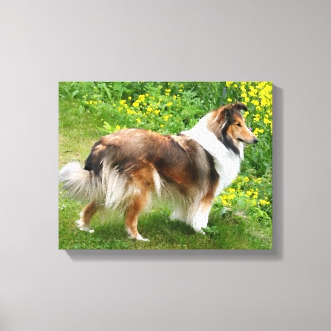 Toile Tablette Shetland Sheepdog Peinture (Recto)