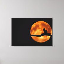 Tablette Silhouette Chat Lune Imprimer