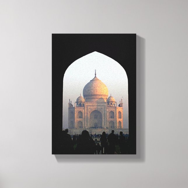 Toile Taj Mahal Lumière de Dawn Inde Architecture Photo (Recto)