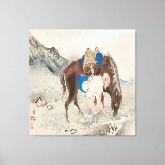 Toile Takeuchi Seiho : Seihō jū in Fuji, Pl.06 (1894) (Recto)