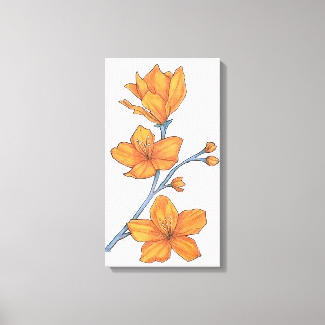 Toile Tangerine Petals (Recto)