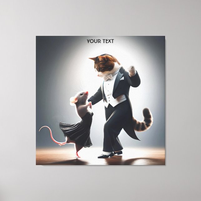 Toile Tango de la souris de chat Imaginaire (Recto)