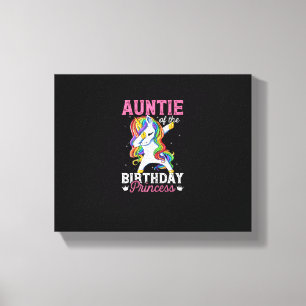 Toile Tante du cadeau de licorne de princesse d'annivers