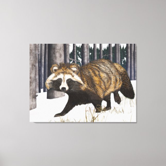Toile Tanuki - Raccoon Chien (Recto)