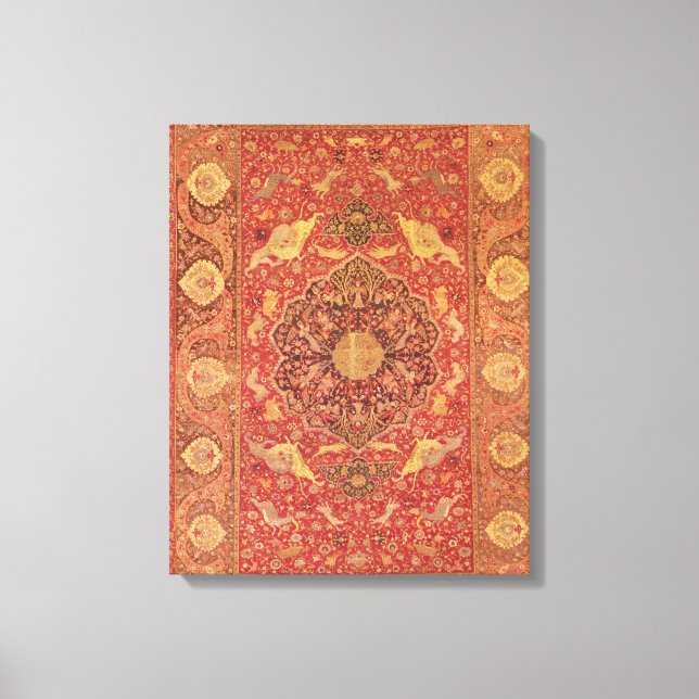 Toile Tapis décoré de scènes de combats d'animaux (Recto)