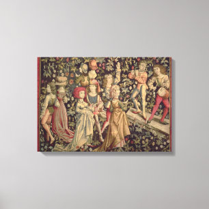 Toile Tapisserie représentant danseurs et musiciens