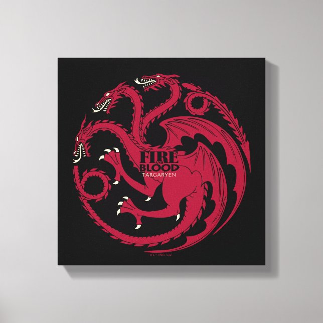Toile Targaryen Sigil - Fire & Blood (Recto)