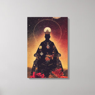 Toile tarot : l'empereur, le roi