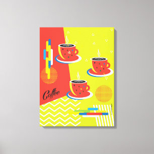 Toile Tasse à café abstraite Art contemporain tendance