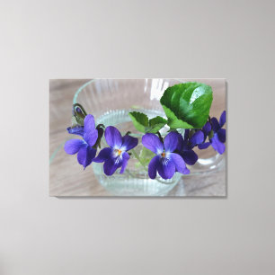 Toile tasse de violettes