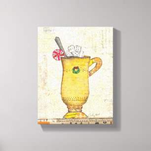 Toile Tasse jaune de vacances