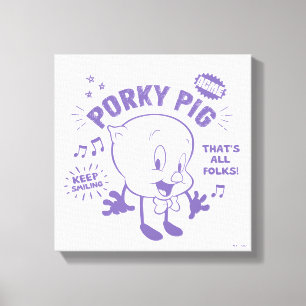 Toile Tasty Retro Porky Pig