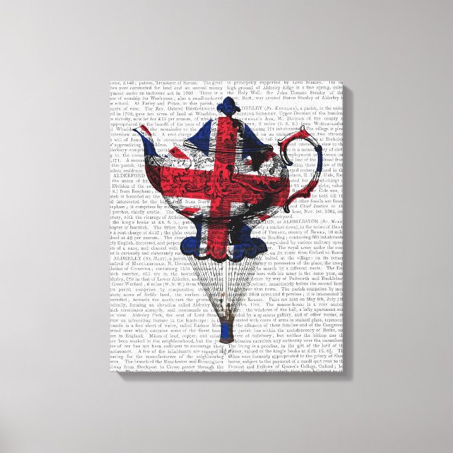 Toile Teapot volant Union Jack (Recto)