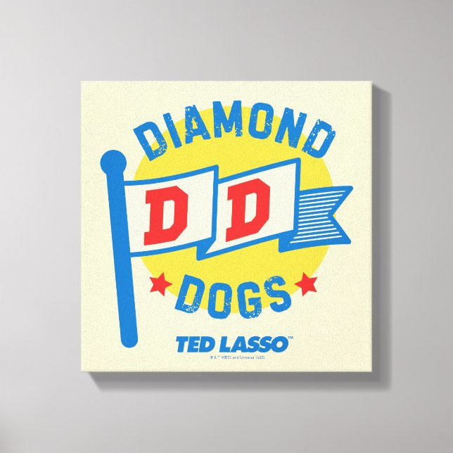 Toile Ted Lasso | Diamond Chiens Pennant Graphisme (Recto)