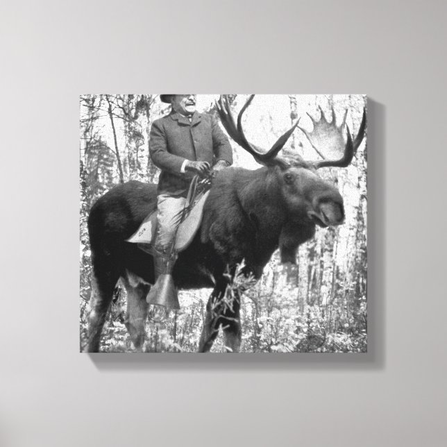 Toile Teddy Roosevelt À L'Épreuve D'Une Oie À Taureau (Recto)