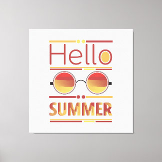 Toile Tee-shirt avec lunettes de soleil Hello Summer Ret