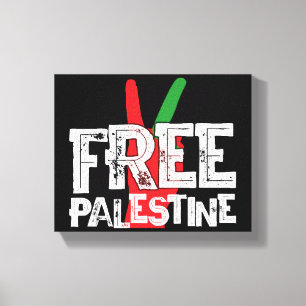 Toile Tee-shirt pour la libération de la Palestine et ce