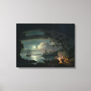 Toile Teignmouth par clair de lune