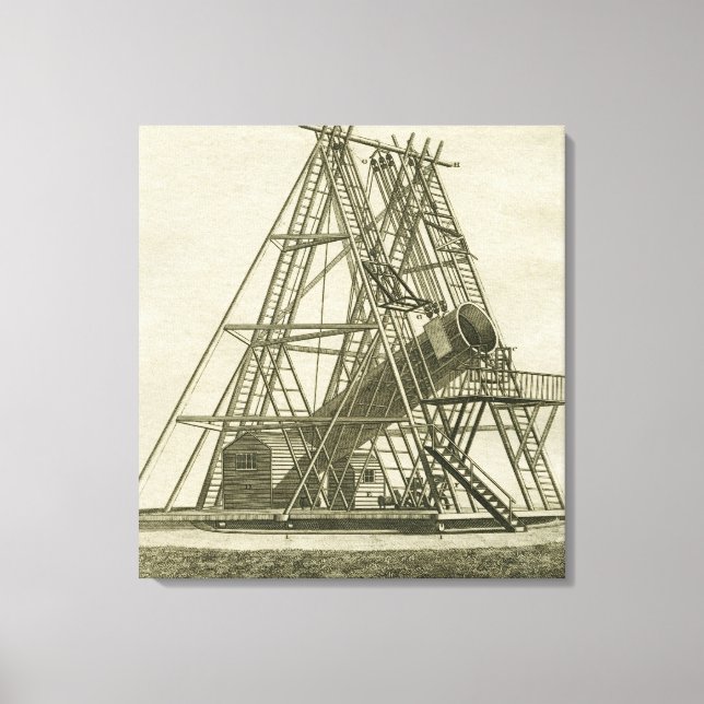 Toile Télescope ÉQUIPEMENT SCIENTIFIQUE D'Antiquité 18E  (Recto)