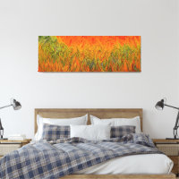 "Tempête neurale" Orange jaune Abstrait