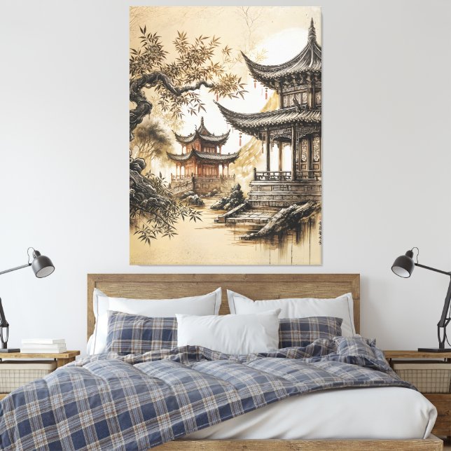Toile Temple bouddhiste (Insitu(Chambre))