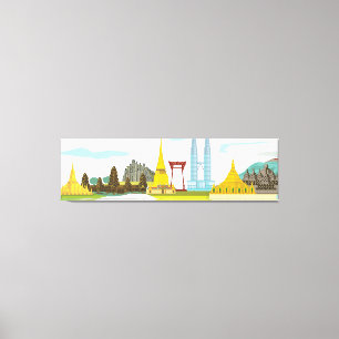 Toile Temple touristique Asean