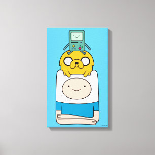 Toile Temps d'aventure   BMO, Jake & Finn