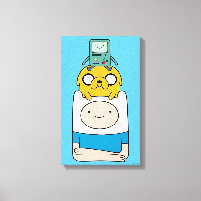 Toile Temps d'aventure | BMO, Jake & Finn (Recto)