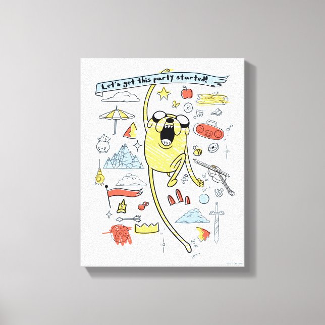 Toile Temps d'aventure | Croquis "Party" Jake (Recto)