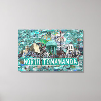 Toile tendue 27,50" x 17,75 - Rues de NT
