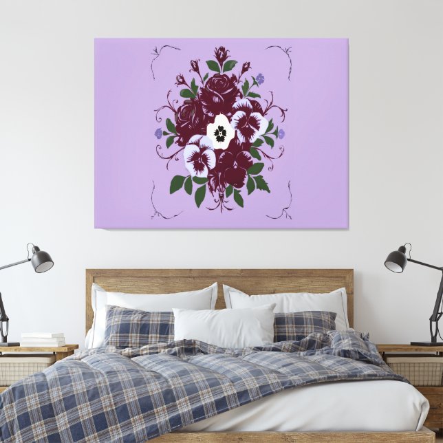 Toile Tendue  - Bouquet de Violettes (Insitu(Chambre))