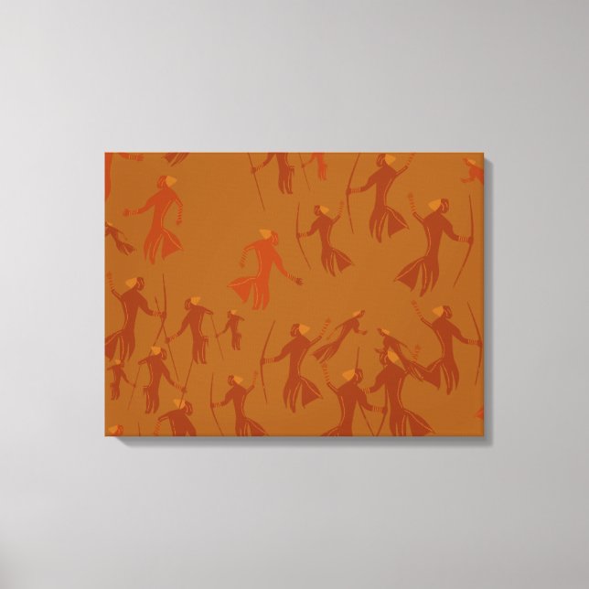 Toile tendue Peinture rupestre tassili préhistoire (Recto)