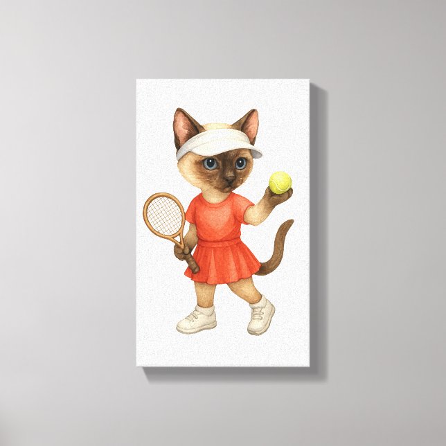 Toile Tennis Themed for Cat Lovers  (Recto)