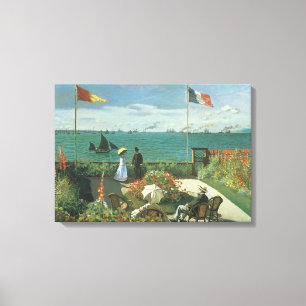 Toile Terrasse au bord de la mer de Claude Monet
