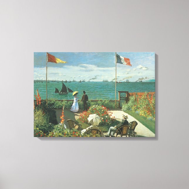 Toile Terrasse en bord de mer à Claude Monet (Recto)