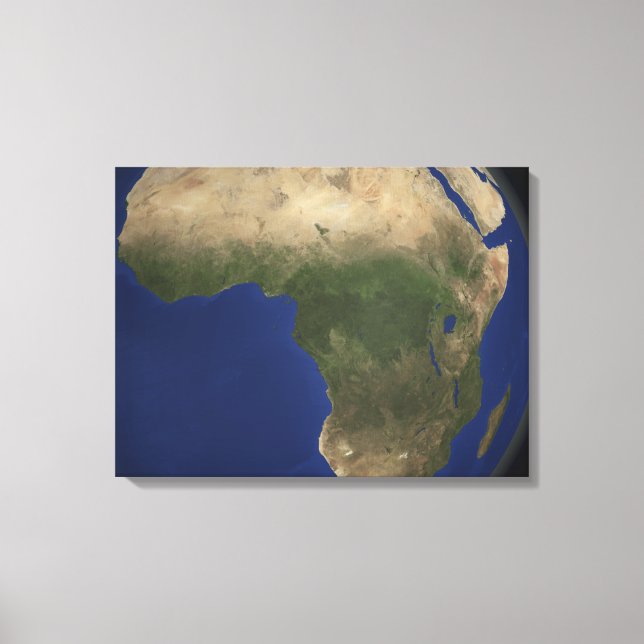 Toile Terre avec couverture terrestre sur l'Afrique (Recto)