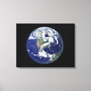Toile Terre entièrement éclairée centrée sur l'Amérique 