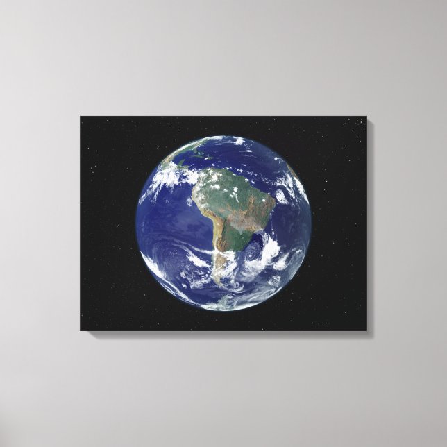 Toile Terre entièrement éclairée centrée sur l'Amérique  (Recto)