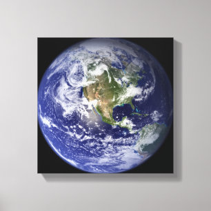 Toile Terre montrant l'hémisphère occidental
