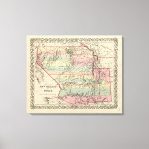 Toile Territoires du Nouveau-Mexique et de l'Utah