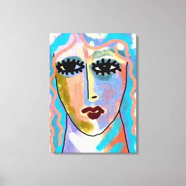 Toile Tête dans les nuages peinture numérique Abstraite (Recto)