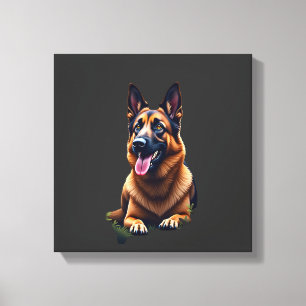 Toile Tête de Berger Allemand Chien Amoureux du Chien Pr