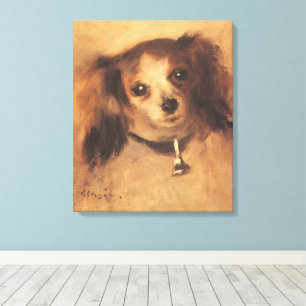 Toile Tête de Chien par Pierre Renoir, Beaux-Arts Ancien