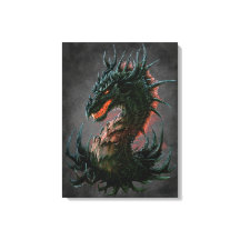 Tête de dragon noir Regal - Couleur complète