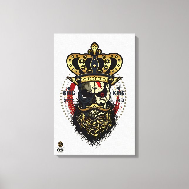 Toile Tête de mort hipster skulls couronne roi (Recto)