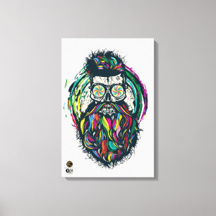 Toile Tête de mort hipster skulls peace and love